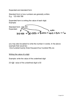 Expanded and standard form