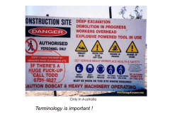 Terminology is important