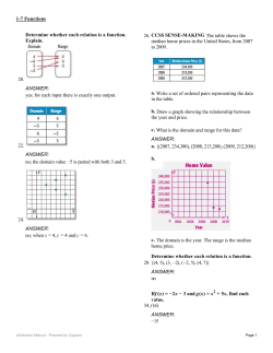 Determine whether each relation is a function. Explain