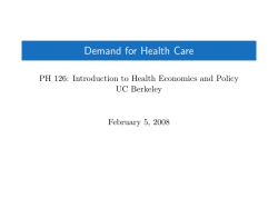Demand for Health Care