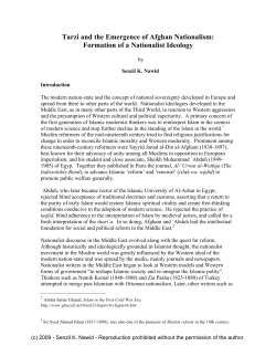 Tarzi and the Emergence of Afghan Nationalism