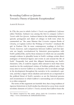Re-reading Gulliver as Quixote: Toward a Theory of Quixotic