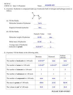 06/30/16 CHEM 1A Quiz 3 (30 points)