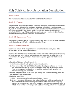 Holy Spirit Athletic Association Constitution