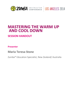 MASTERING THE WARM UP AND COOL DOWN