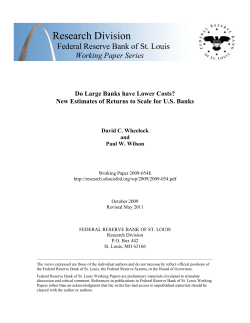 Do large banks have lower costs? New estimates of returns