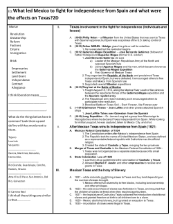 Mexican Independence Notes