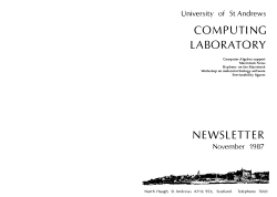 computing laboratory newsletter