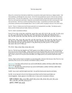 The Facts about Hell - The Scripture Minute