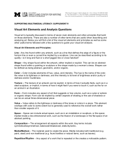 Supplement9 Visual Art Elements And Analysis Questions