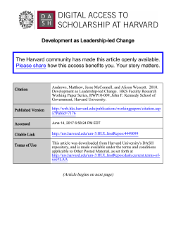 Development as Leadership-Led Change