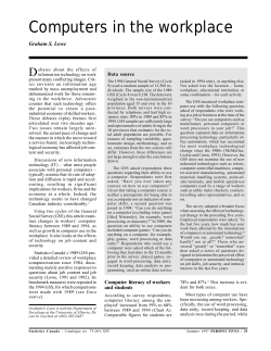 Computers in the workplace