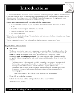 Introductions - University of New Hampshire