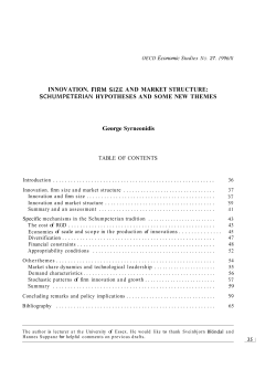 Innovation, Firm Size and Market Structure