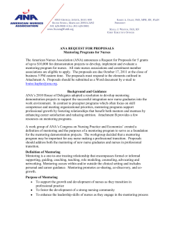 ANA REQUEST FOR PROPOSALS Mentoring Programs