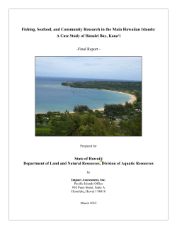 Fishing, Seafood, and Community Research in the Main Hawaiian