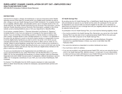 Enrollment, Change, Cancellation, or Opt Out - Employees
