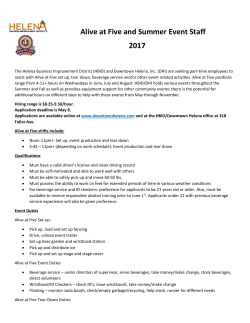 2017 Alive at Five and Summer Event Staff