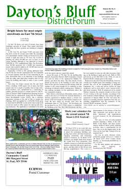 July 2016 - Dayton`s Bluff District Forum