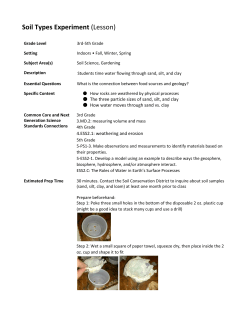 Soil Types Experiment - TBAISD Farm to School