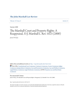 The Marshall Court and Property Rights