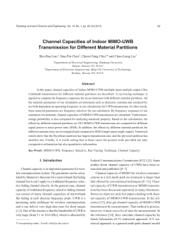 Channel Capacities of Indoor MIMO-UWB Transmission for Different