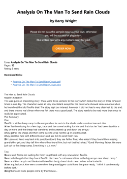 Analysis On The Man To Send Rain Clouds