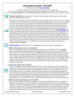 Destination Guide- ICELAND
