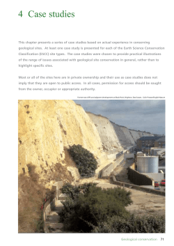 Geological conservation - Natural England publications