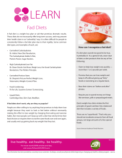 Fad Diets - AVI NutriSource