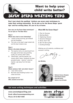 SEVEN STEPS WRITING TIPS