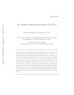 On higher spin realizations of K (E10)