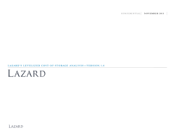 lazard`s levelized cost of storage analysis &mdash; version 1.0