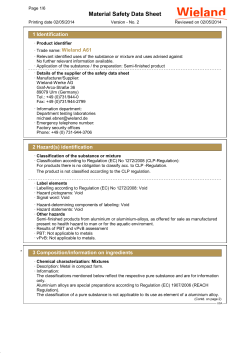 Material Safety Data Sheet