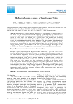 Richness of common names of Brazilian reef fishes