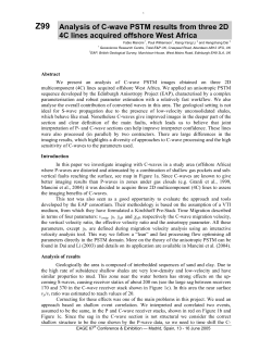Z99 Analysis of C-wave PSTM results from three 2D 4C lines