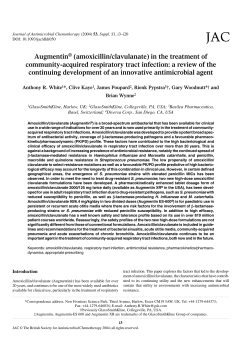 Augmentin&reg; (amoxicillin/clavulanate) in the treatment of community