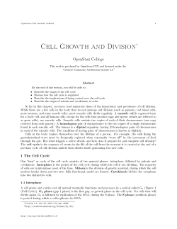 Cell Growth and Division