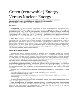 Green (renewable) Energy Versus Nuclear Energy