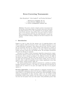 Error-Correcting Tournaments