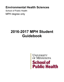 Environmental Health Sciences Guidebook MPH