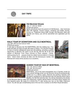 DAY TRIPS Old Montréal Ghosts WALK TOUR OF DOWNTOWN