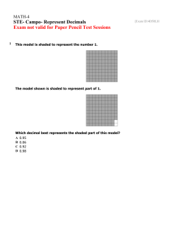 MATH-4 Exam [E-4D5RLH] STE- Campo