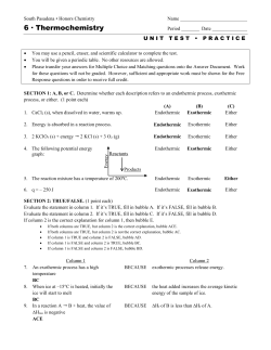 6 &middot; Thermochemistry