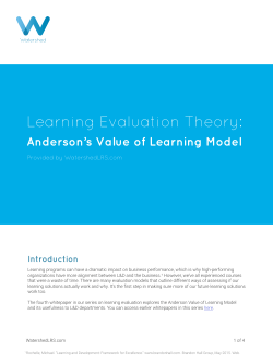 Learning Evaluation Theory