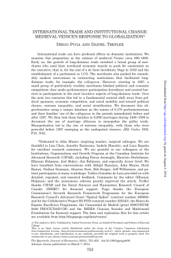International Trade and Institutional Change: Medieval