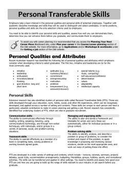 Personal Transferable Skills