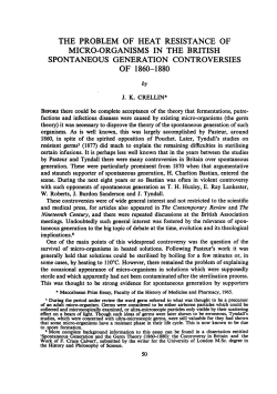 the problem of heat resistance of micro-organisms
