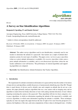 A Survey on Star Identification Algorithms