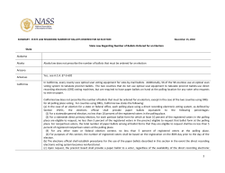 State State Law Regarding Number of Ballots Ordered for an